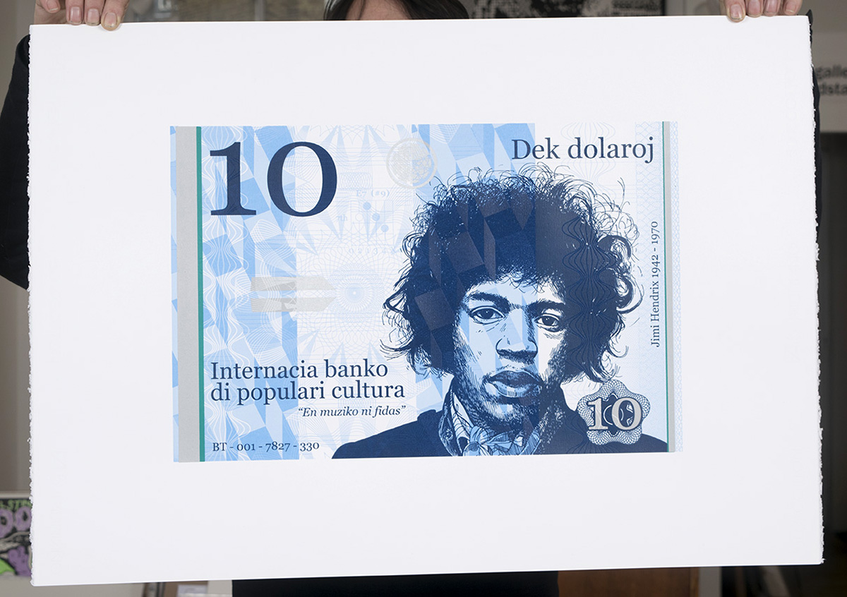 Ten dollar Jimi Hendrix screenprint